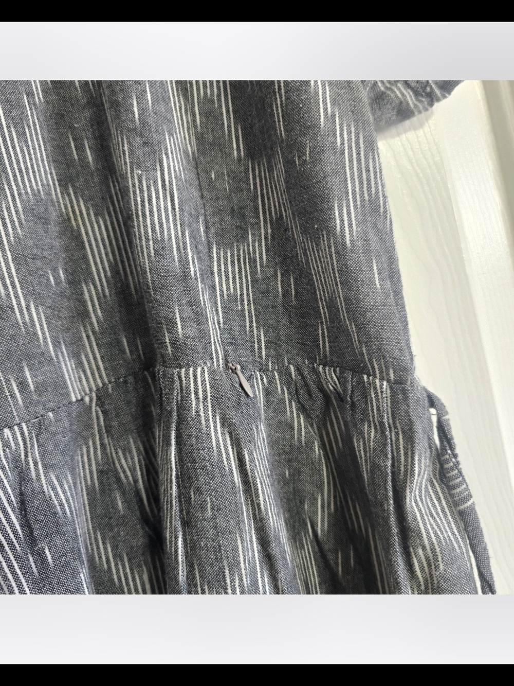 EMMA Gray Midi Dress Short Sleeve Breastfeeding Zipper Opening Maternity - Picture 2 of 10